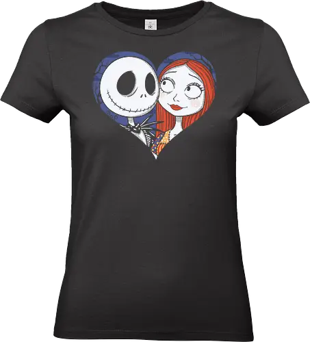 Love Never Dies - love never dies, dark love art, alternative romance, gothic couple, eternal love, romantic illustration, spooky love, outsider love - Standard T-Shirt (Women)