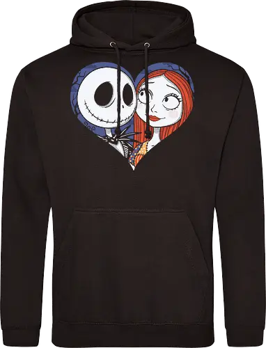 Love Never Dies - love never dies, dark love art, alternative romance, gothic couple, eternal love, romantic illustration, spooky love, outsider love - Standard Hoodie