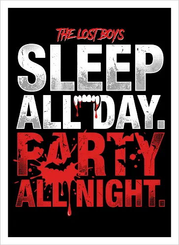 The Lost Boys" Sleep All Day Party All Night Retro Vampire T-Shirt