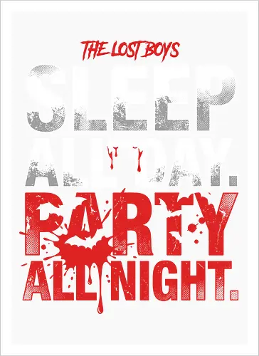 The Lost Boys" Sleep All Day Party All Night Retro Vampire T-Shirt