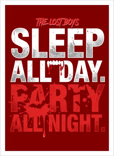 The Lost Boys" Sleep All Day Party All Night Retro Vampire T-Shirt