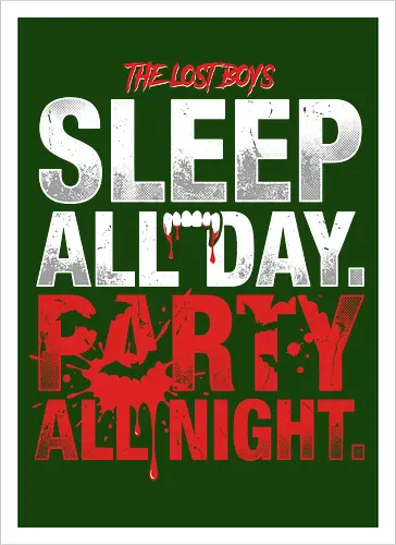 The Lost Boys" Sleep All Day Party All Night Retro Vampire T-Shirt