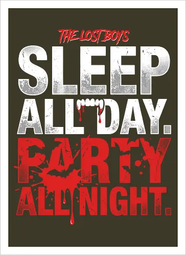The Lost Boys" Sleep All Day Party All Night Retro Vampire T-Shirt