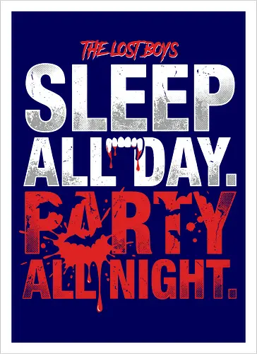 The Lost Boys" Sleep All Day Party All Night Retro Vampire T-Shirt