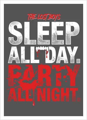 The Lost Boys" Sleep All Day Party All Night Retro Vampire T-Shirt