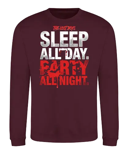 The Lost Boys" Sleep All Day Party All Night Retro Vampire T-Shirt - Sweatshirt