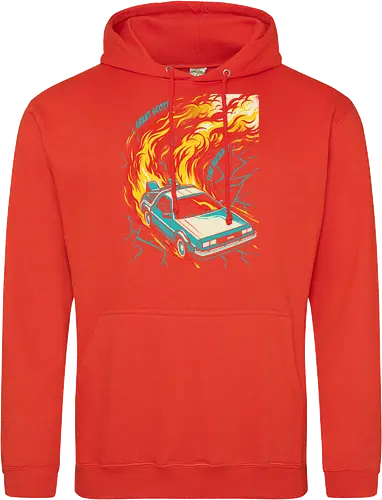 Retro Time Machine DeLorean Pop Art