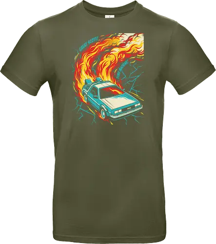 Retro Time Machine DeLorean Pop Art