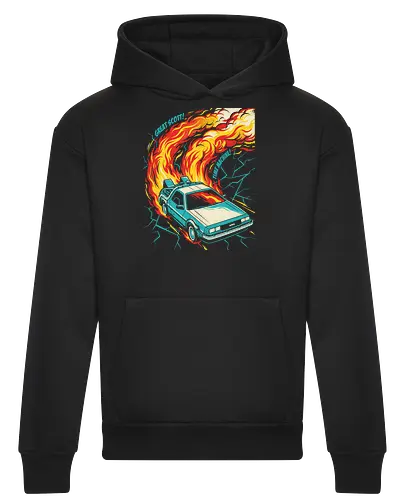 Retro Time Machine DeLorean Pop Art