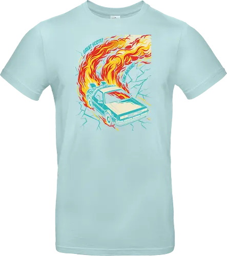 Retro Time Machine DeLorean Pop Art