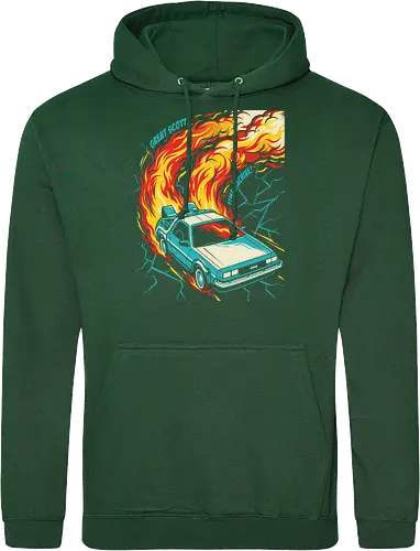 Retro Time Machine DeLorean Pop Art