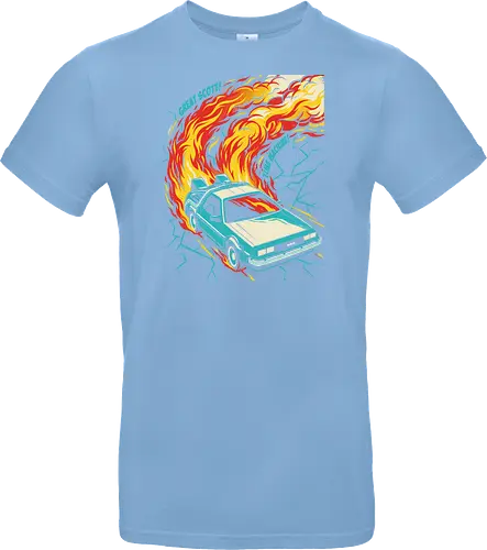 Retro Time Machine DeLorean Pop Art