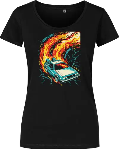 Retro Time Machine DeLorean Pop Art