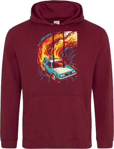 Retro Time Machine DeLorean Pop Art