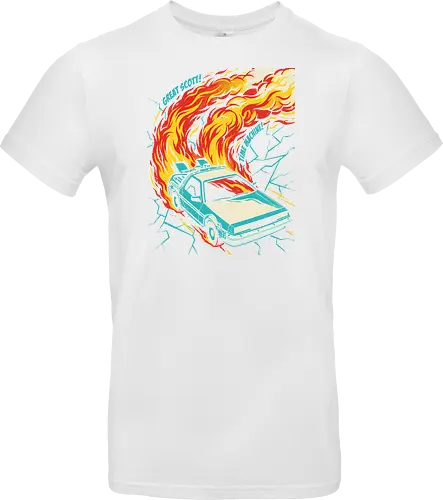 Retro Time Machine DeLorean Pop Art