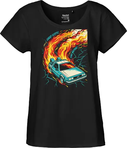 Retro Time Machine DeLorean Pop Art