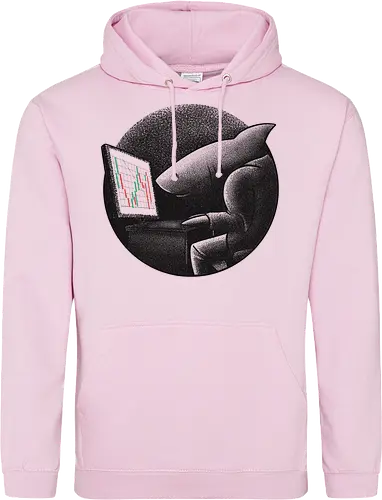 Business-Shark mit Computer