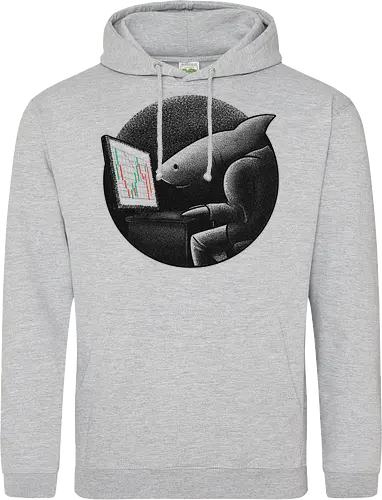 Business-Shark mit Computer