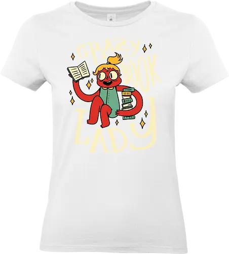 verrückte Bücherfrau - book lady, leseratte, bücherwurm, lesen, bibliothek, buch liebe, nerd girl, literatur, lesen macht glücklich, geschenkidee, autor, roman, vintage, lustig, t shirt design - Standard T-Shirt (Women)