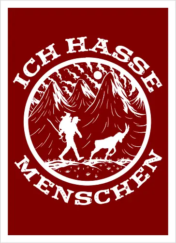 Wandern mit Ziege – Lustiges Bergsteiger Vintage Design