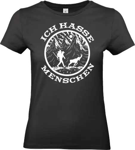 Wandern mit Ziege – Lustiges Bergsteiger Vintage Design - wandern mit ziege, bergziege shirt, wandern lustig, hiking design deutsch, alpen wandern, outdoor humor, bergsteiger geschenk, trekking outfit, naturfreunde shirt, ziegen motiv, wanderlust design, camping natur, alpen lifestyle, retro wandern, tier lustig - Standard T-Shirt (Women)
