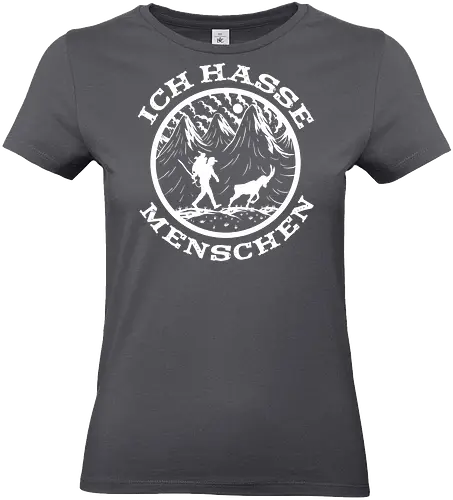 Wandern mit Ziege – Lustiges Bergsteiger Vintage Design - wandern mit ziege, bergziege shirt, wandern lustig, hiking design deutsch, alpen wandern, outdoor humor, bergsteiger geschenk, trekking outfit, naturfreunde shirt, ziegen motiv, wanderlust design, camping natur, alpen lifestyle, retro wandern, tier lustig - Standard T-Shirt (Women)