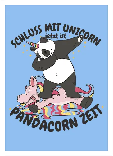 Lustiger Panda Dab mit Einhornhorn – Süßes Fantasy Fun Shirt