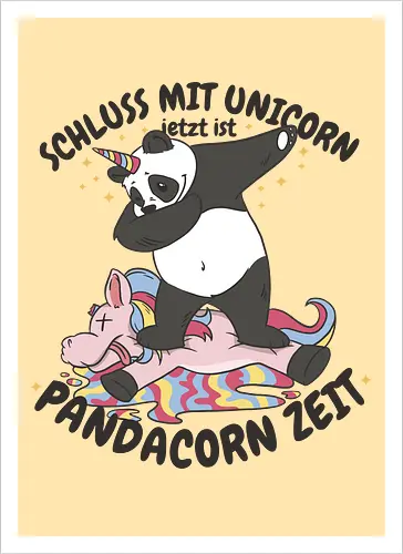 Lustiger Panda Dab mit Einhornhorn – Süßes Fantasy Fun Shirt