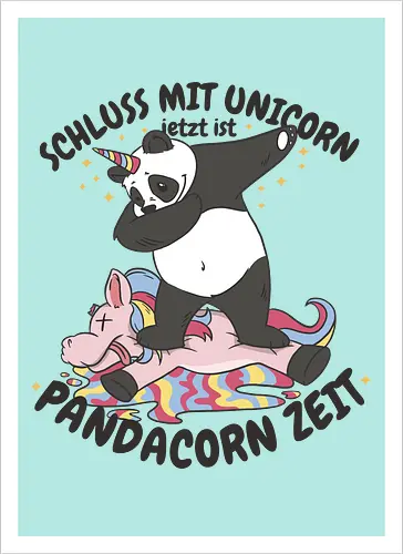 Lustiger Panda Dab mit Einhornhorn – Süßes Fantasy Fun Shirt