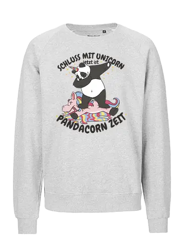 Lustiger Panda Dab mit Einhornhorn – Süßes Fantasy Fun Shirt - Panda T-Shirt, dabbing Panda, Einhorn Panda, Panda mit Einhornhorn, lustiges Tier Shirt, Fantasy Tier Design, süßer Panda, Unicorn Shirt, witziges Geschenk, Kinder T-Shirt, Teenager Shirt, Fun Shirt, Panda Geschenk, Einhorn Geschenk, Tiermotiv Shirt, Cartoon Panda, lustige Kleidung, Panda Dab, Unicorn Panda Shirt - Fairtrade Sweatshirt
