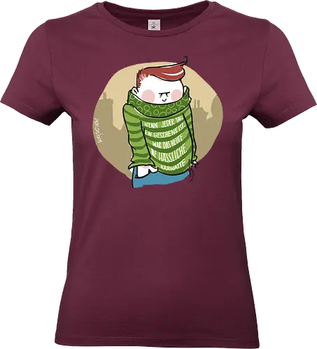 Wenn jeder Tag ein Geschenk ist... - Ringelpulli, fun, Sprüche, Weisheit, Lebenserkenntnis, Krawatte, Geschenk - Standard T-Shirt (Women)