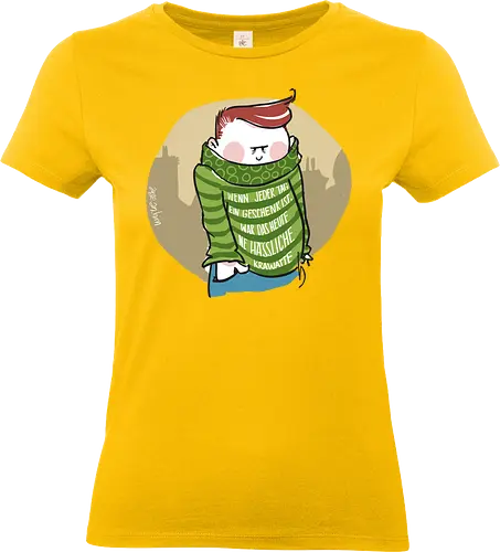 Wenn jeder Tag ein Geschenk ist... - Ringelpulli, fun, Sprüche, Weisheit, Lebenserkenntnis, Krawatte, Geschenk - Standard T-Shirt (Women)