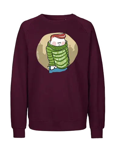 Wenn jeder Tag ein Geschenk ist... - Ringelpulli, fun, Sprüche, Weisheit, Lebenserkenntnis, Krawatte, Geschenk - Fairtrade Sweatshirt
