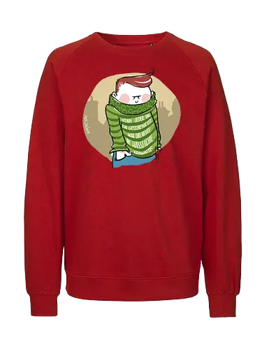 Wenn jeder Tag ein Geschenk ist... - Ringelpulli, fun, Sprüche, Weisheit, Lebenserkenntnis, Krawatte, Geschenk - Fairtrade Sweatshirt