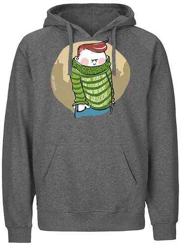 Wenn jeder Tag ein Geschenk ist... - Ringelpulli, fun, Sprüche, Weisheit, Lebenserkenntnis, Krawatte, Geschenk - Fairtrade Hoodie