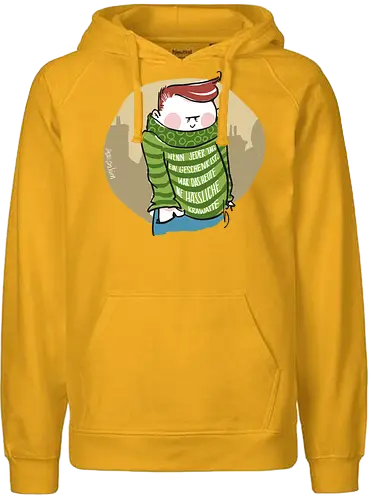 Wenn jeder Tag ein Geschenk ist... - Ringelpulli, fun, Sprüche, Weisheit, Lebenserkenntnis, Krawatte, Geschenk - Fairtrade Hoodie