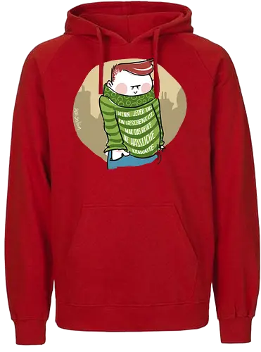 Wenn jeder Tag ein Geschenk ist... - Ringelpulli, fun, Sprüche, Weisheit, Lebenserkenntnis, Krawatte, Geschenk - Fairtrade Hoodie