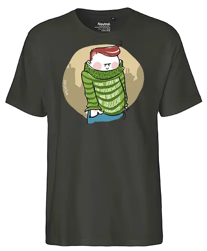 Wenn jeder Tag ein Geschenk ist... - Ringelpulli, fun, Sprüche, Weisheit, Lebenserkenntnis, Krawatte, Geschenk - Fairtrade T-Shirt