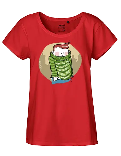 Wenn jeder Tag ein Geschenk ist... - Ringelpulli, fun, Sprüche, Weisheit, Lebenserkenntnis, Krawatte, Geschenk - Fairtrade Girl Shirt