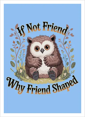 Owlbear lover - Pen and paper, owlbear, dungeon master, pathfinder rpg, tabletop rpg, vecna, ravenloft, druid class, D&D, warlock, monster manual, if not friend, cute monster, animal companion, ranger - Artprint