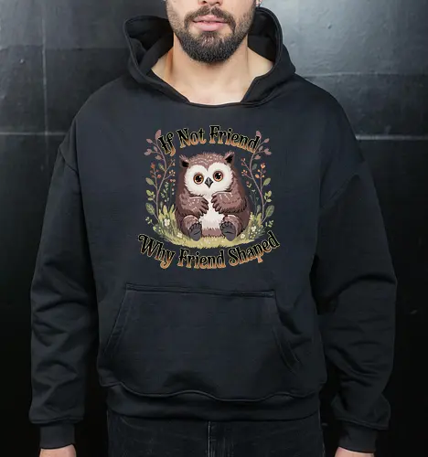 Owlbear lover - Pen and paper, owlbear, dungeon master, pathfinder rpg, tabletop rpg, vecna, ravenloft, druid class, D&D, warlock, monster manual, if not friend, cute monster, animal companion, ranger - Cropped Hoodie