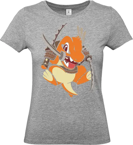 Samurai Starter - samurai charmander shirt, japanese warrior lizard tee, anime samurai mashup, fire lizard graphic t-shirt, katana wielding monster, shogun pocket monster apparel, cute samurai anime design, japanese armor lizard shirt, minimalist anime streetwear, fire type warrior top, funny samurai pet gift, bushido anime clothing, orange lizard swordsman, traditional japanese anime art, monster trainer gift, martial arts anime shirt, ronin fire creature, unique anime fan merch, heroic lizard graphic - Standard T-Shirt (Women)