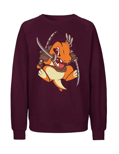 Samurai Starter - samurai charmander shirt, japanese warrior lizard tee, anime samurai mashup, fire lizard graphic t-shirt, katana wielding monster, shogun pocket monster apparel, cute samurai anime design, japanese armor lizard shirt, minimalist anime streetwear, fire type warrior top, funny samurai pet gift, bushido anime clothing, orange lizard swordsman, traditional japanese anime art, monster trainer gift, martial arts anime shirt, ronin fire creature, unique anime fan merch, heroic lizard graphic - Fairtrade Sweatshirt