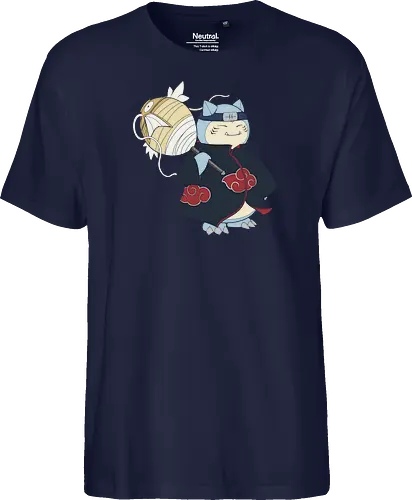 Relax Akatsuki - snorlax akatsuki shirt, shinobi snorlax t-shirt, anime mashup graphic tee, red cloud ninja cloak, sleeping pokemon ninja, akatsuki snorlax apparel, hidden mist headband shirt, samehada sword graphic, funny anime crossover top, minimalist anime streetwear, pocket monster ninja art, japanese pop culture clothing, otaku gift ideas, snorlax fan merchandise, ninja organization t-shirt, epic anime power up shirt, blue and navy anime design, gamer lifestyle apparel, legendary shinobi t-shirt - Fairtrade T-Shirt