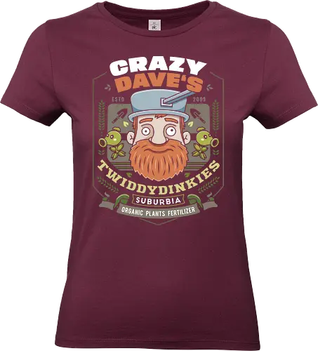 Crazy Dave Fertilizer Vintage - plants vs zombies, garden warfare, pvz, peashooter, sunflower, potato mine, frijol, video game, gaming, gamer, zombie, crazy dave, neighborville, super brainz, dr zomboss - Standard T-Shirt (Women)