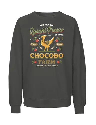 Gysahl Greens Emblem Vintage - fantasy, tifa lockhart, gysahl greens, Kupo, Kweh, avalanche, midgar, Cloud, Villain, video game, fat chocobo, final - Fairtrade Sweatshirt
