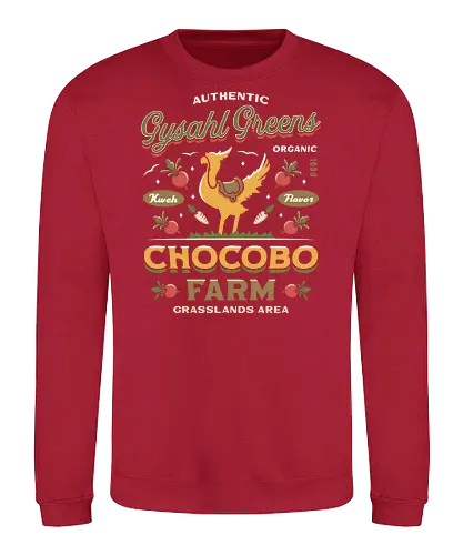 Gysahl Greens Emblem Vintage - fantasy, tifa lockhart, gysahl greens, Kupo, Kweh, avalanche, midgar, Cloud, Villain, video game, fat chocobo, final - Sweatshirt