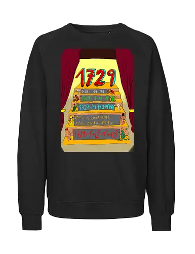 Die Zahl 1729 - Mathematik, Zahlentheorie - Fairtrade Sweatshirt