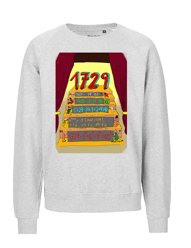 Die Zahl 1729 - Mathematik, Zahlentheorie - Fairtrade Sweatshirt
