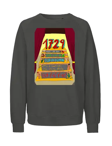 Die Zahl 1729 - Mathematik, Zahlentheorie - Fairtrade Sweatshirt